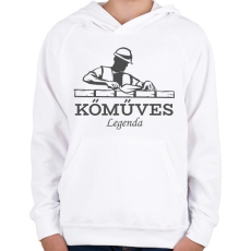 PRINTFASHION Kőműves legenda - Gyerek kapucnis pulóver - Fehér