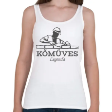 PRINTFASHION Kőműves legenda - Női atléta - Fehér