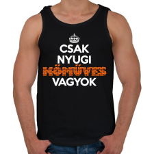 PRINTFASHION kőműves vagyok - Férfi atléta - Fekete atléta, trikó