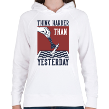 PRINTFASHION Koncentrálj jobban - sakk - Női kapucnis pulóver - Fehér női pulóver, kardigán