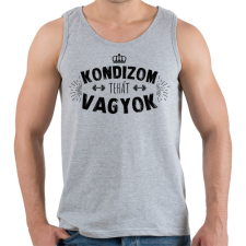 PRINTFASHION Kondizom, tehát vagyok - Férfi atléta - Sport szürke atléta, trikó