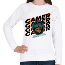 PRINTFASHION kong gamer - Női pulóver - Fehér női pulóver, kardigán