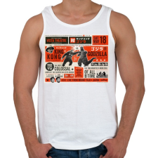 PRINTFASHION Kong vs. Godzilla - Férfi atléta - Fehér atléta, trikó