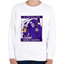 PRINTFASHION Könnyű halál - Gyerek pulóver - Fehér gyerek pulóver, kardigán