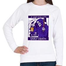 PRINTFASHION Könnyű halál - Női pulóver - Fehér női pulóver, kardigán