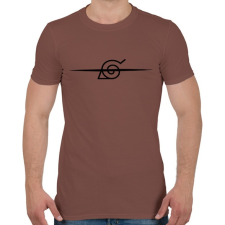 PRINTFASHION Konoha áthúzott jel - Férfi póló - Mogyoróbarna férfi póló