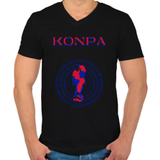 PRINTFASHION Konpa (Kompa) táncos S0201-ForBlackOnly - Férfi V-nyakú póló - Fekete