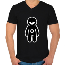 PRINTFASHION Kontraszt Küklopsz (sötét) - Férfi V-nyakú póló - Fekete