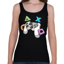 PRINTFASHION Kontroller - Női atléta - Fekete női trikó