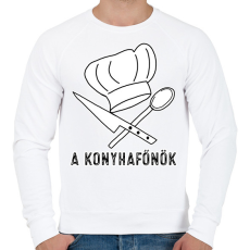 PRINTFASHION konyhafőnök - Férfi pulóver - Fehér