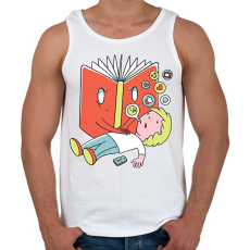 PRINTFASHION Könyv - Férfi atléta - Fehér