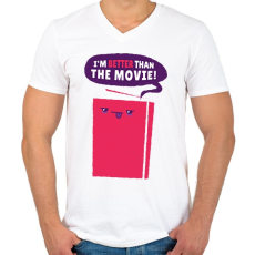 PRINTFASHION Könyv - Férfi V-nyakú póló - Fehér