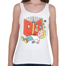 PRINTFASHION Könyv - Női atléta - Fehér