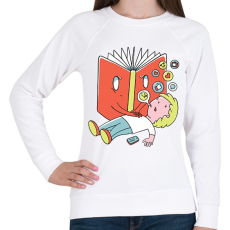 PRINTFASHION Könyv - Női pulóver - Fehér