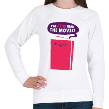 PRINTFASHION Könyv - Női pulóver - Fehér női pulóver, kardigán