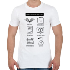 PRINTFASHION Könyv olvasás - Férfi póló - Fehér