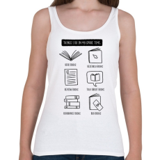 PRINTFASHION Könyv olvasás - Női atléta - Fehér