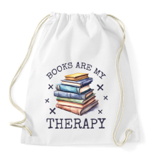 PRINTFASHION Könyv terápia - Sportzsák, Tornazsák - Fehér tornazsák