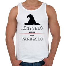PRINTFASHION Könyvelő vagyok, nem varázsló - Férfi atléta - Fehér