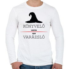 PRINTFASHION Könyvelő vagyok, nem varázsló - Férfi hosszú ujjú póló - Fehér férfi póló