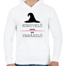 PRINTFASHION Könyvelő vagyok, nem varázsló - Férfi kapucnis pulóver - Fehér női pulóver, kardigán