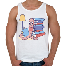 PRINTFASHION Könyvkukac - Férfi atléta - Fehér atléta, trikó