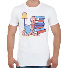 PRINTFASHION Könyvkukac - Férfi póló - Fehér