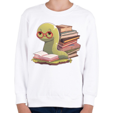 PRINTFASHION Könyvkukac - Gyerek pulóver - Fehér