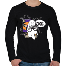 PRINTFASHION könyvszellem - Férfi hosszú ujjú póló - Fekete