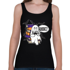 PRINTFASHION könyvszellem - Női atléta - Fekete női trikó