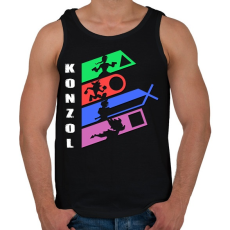 PRINTFASHION Konzol PSX - Férfi atléta - Fekete