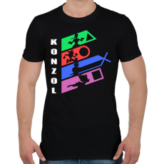 PRINTFASHION Konzol PSX - Férfi póló - Fekete