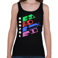 PRINTFASHION Konzol PSX - Női atléta - Fekete