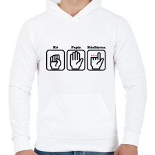 PRINTFASHION KoPapirKorfuresz - Férfi kapucnis pulóver - Fehér férfi pulóver, kardigán