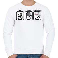 PRINTFASHION KoPapirKorfuresz - Férfi pulóver - Fehér