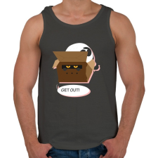 PRINTFASHION Kopj le! - Férfi atléta - Sötétszürke atléta, trikó