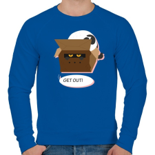 PRINTFASHION Kopj le! - Férfi pulóver - Királykék férfi pulóver, kardigán