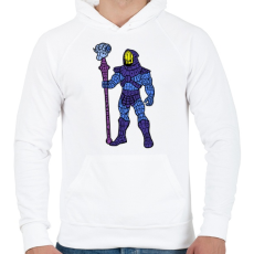 PRINTFASHION Koponya arc - Férfi kapucnis pulóver - Fehér