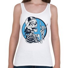 PRINTFASHION Koponya baseball sapkával - Női atléta - Fehér női trikó