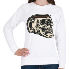 PRINTFASHION Koponya bögre - Női pulóver - Fehér