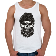 PRINTFASHION Koponya  - Férfi atléta - Fehér atléta, trikó