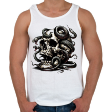 PRINTFASHION Koponya - Férfi atléta - Fehér atléta, trikó