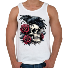 PRINTFASHION Koponya - Férfi atléta - Fehér atléta, trikó