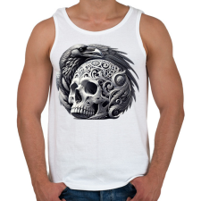 PRINTFASHION Koponya - Férfi atléta - Fehér atléta, trikó