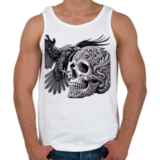 PRINTFASHION Koponya - Férfi atléta - Fehér atléta, trikó