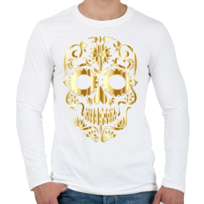 PRINTFASHION Koponya - Férfi hosszú ujjú póló - Fehér férfi póló