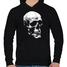 PRINTFASHION Koponya  - Férfi kapucnis pulóver - Fekete