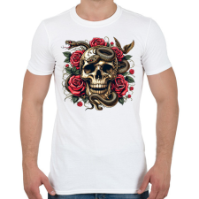 PRINTFASHION Koponya - Férfi póló - Fehér férfi póló