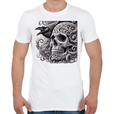 PRINTFASHION Koponya - Férfi póló - Fehér férfi póló