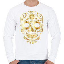 PRINTFASHION Koponya - Férfi pulóver - Fehér férfi pulóver, kardigán